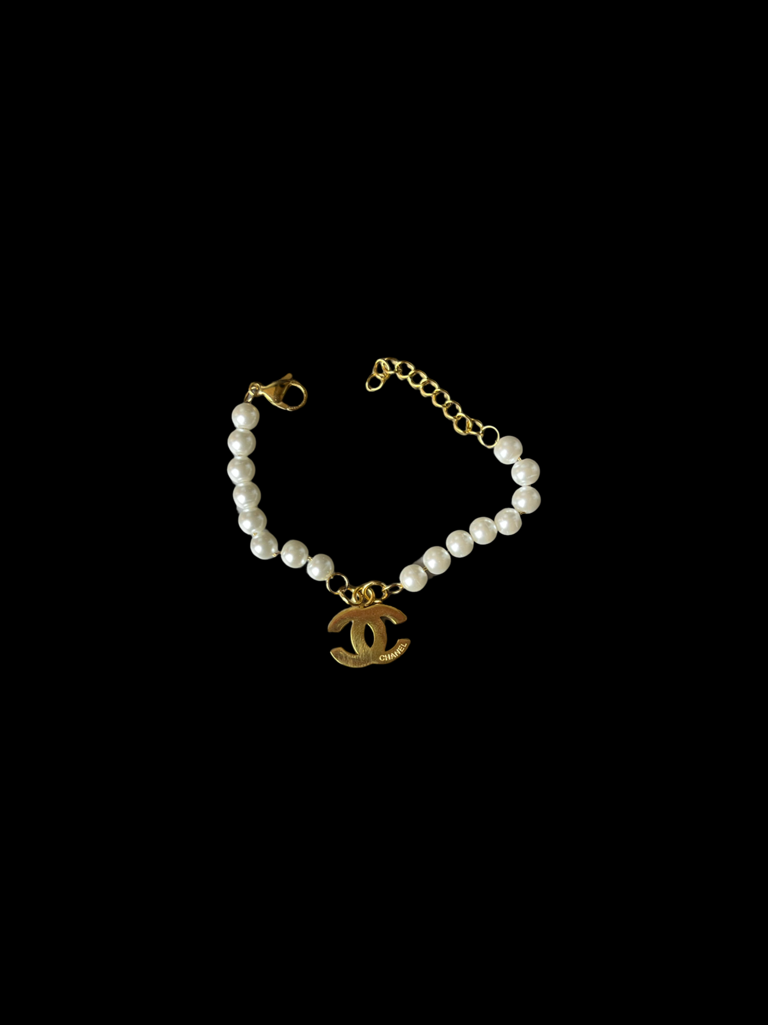 Repurposed CC Gold Pearl Bracelet