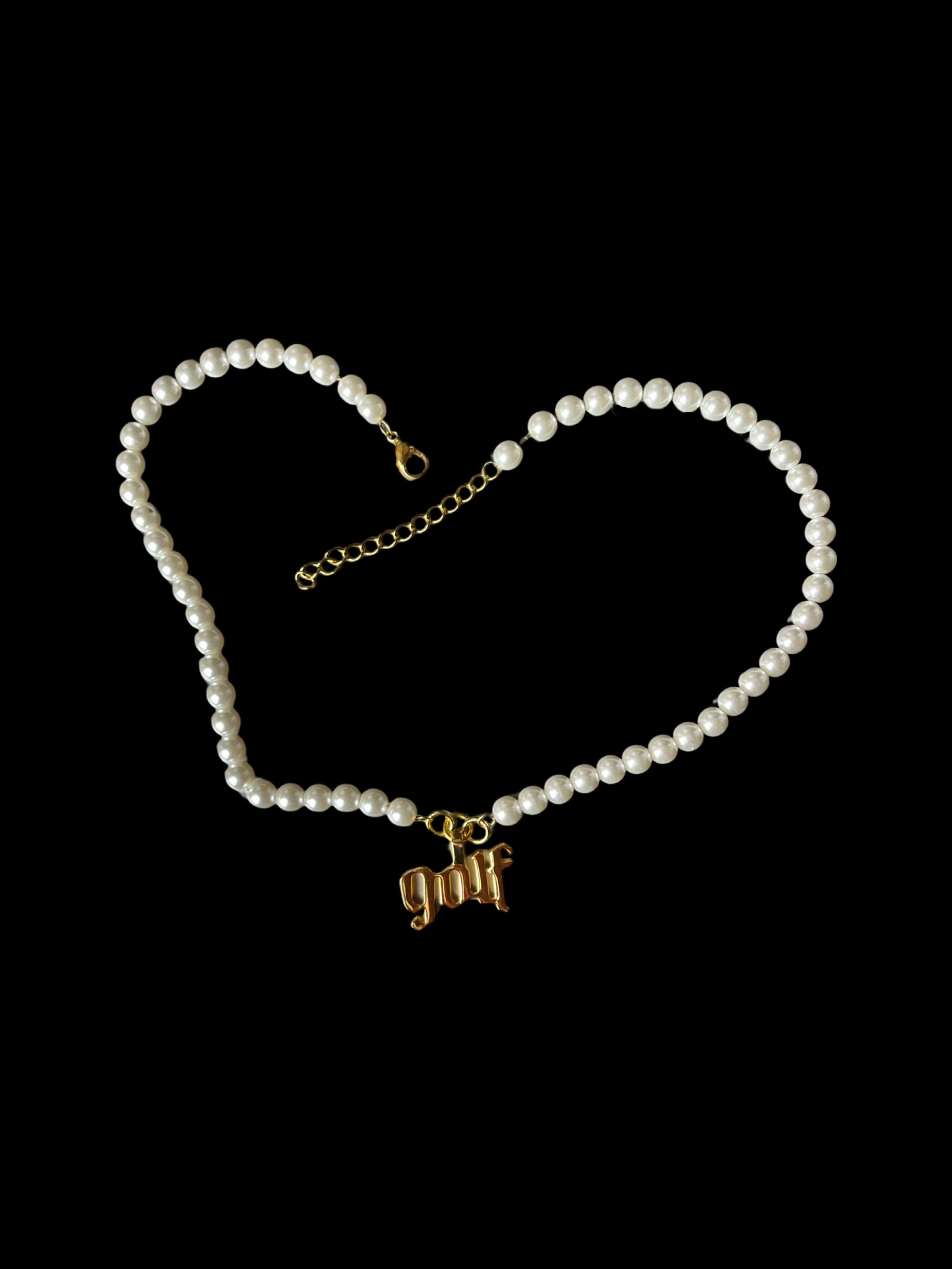 Repurposed Gold Golf Pearl Necklace